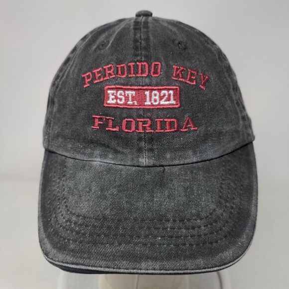 Perdido Key Florida Est. 1821 Strapback Hat Gray One Size Embroidered - Picture 2 of 7